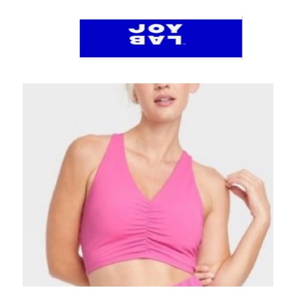 JoyLab Pink  Ruched Activewear Sport Bra M - Picture 1 of 8
